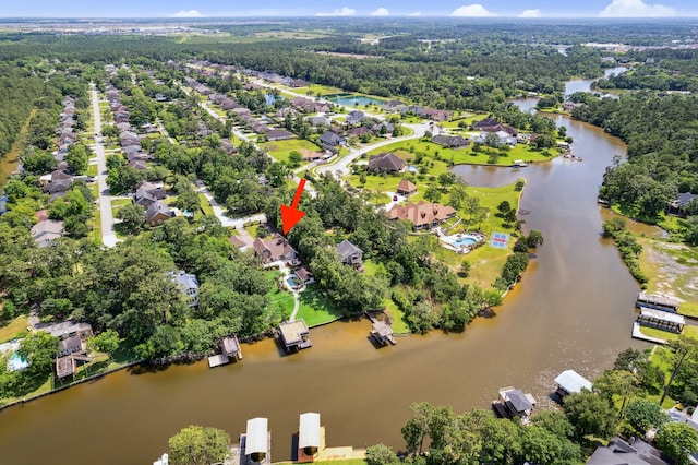 1917 Anchor Way, Dickinson, TX 77539 - aerial view of property and surrounding area featuring a large body of water and nearby suburban area