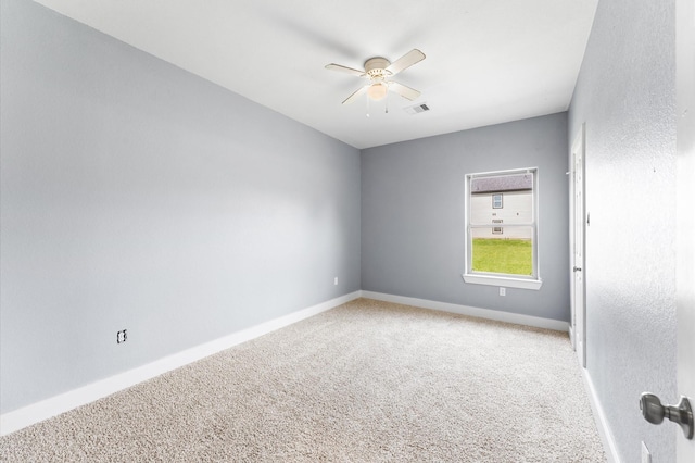 4534 Maggie St, Houston, TX 77051 - spare room featuring a ceiling fan, carpet floors, and baseboards