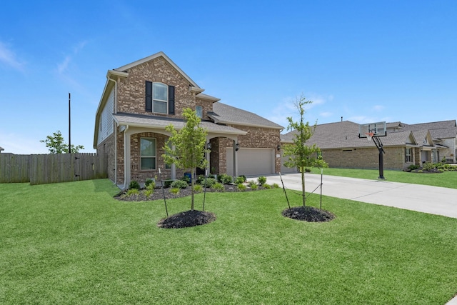 15010 Lake Shore Ave, Mont Belvieu, TX 77523 - traditional-style home featuring brick siding, driveway, and an attached garage