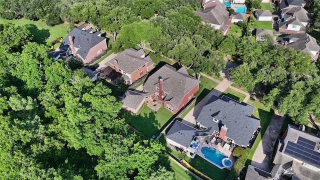 1711 Alcorn Bayou Dr, Sugar Land, TX 77479 - aerial overview of property's location featuring nearby suburban area and a pool