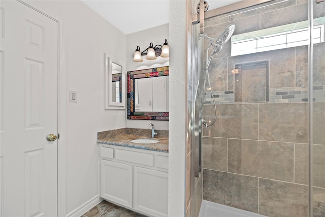 1711 Alcorn Bayou Dr, Sugar Land, TX 77479 - bathroom featuring a stall shower and vanity