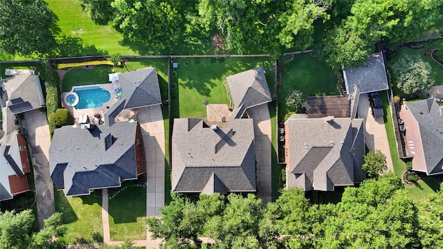 1711 Alcorn Bayou Dr, Sugar Land, TX 77479 - aerial view of residential area featuring a pool