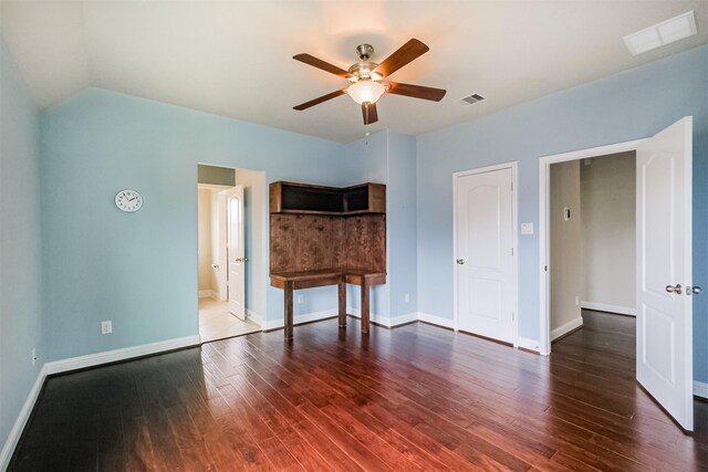 13918 Twisting Ivy Ln, Cypress, TX 77429 - unfurnished bedroom featuring wood finished floors, baseboards, and ceiling fan