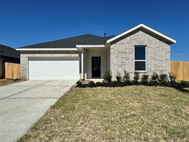 419 Robin St, Angleton, TX 77515 - ranch-style house with brick siding, an attached garage, and concrete driveway