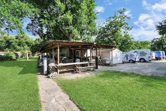 25203 Lakeview Rd, Katy, TX 77494 - view of car parking with a shed