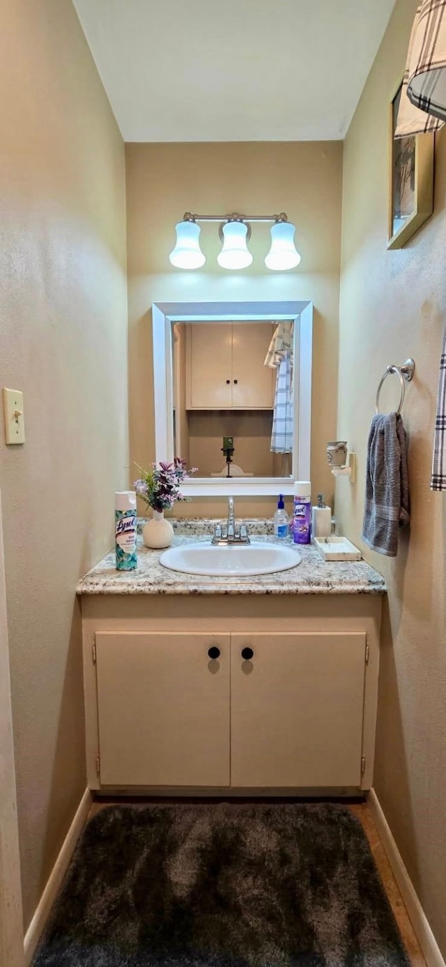 1 Lazy Ln, Bay City, TX 77414 - half bathroom featuring vanity and baseboards
