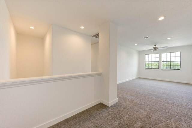 6197 Rd 5503, Cleveland, TX 77327 - spare room featuring carpet flooring, recessed lighting, baseboards, and a ceiling fan