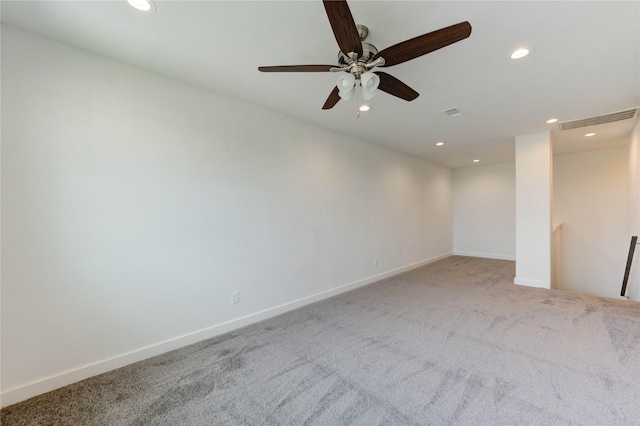 6197 Rd 5503, Cleveland, TX 77327 - carpeted empty room with recessed lighting, ceiling fan, and baseboards