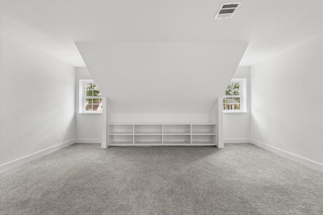 1422 Saddlecreek Dr, Houston, TX 77090 - bonus room featuring vaulted ceiling, carpet floors, and baseboards