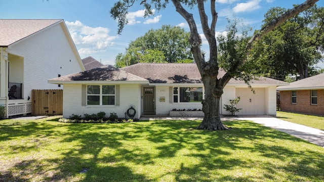 2107 Hewitt Dr, Houston, TX 77018 - single story home with concrete driveway, a garage, and roof with shingles