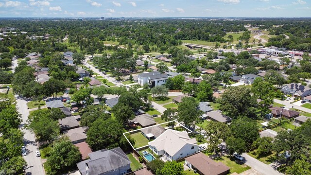 2107 Hewitt Dr, Houston, TX 77018 - aerial view of residential area with property boundaries highlighted