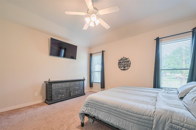 723 Hinsdale, Magnolia, TX 77354 - bedroom with carpet, baseboards, and ceiling fan