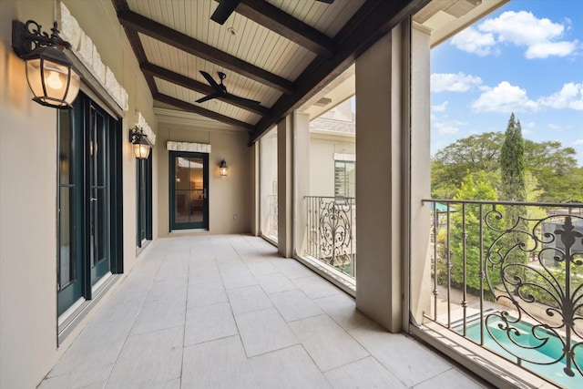 3019 Sunset Blvd, Houston, TX 77005 - balcony featuring a ceiling fan