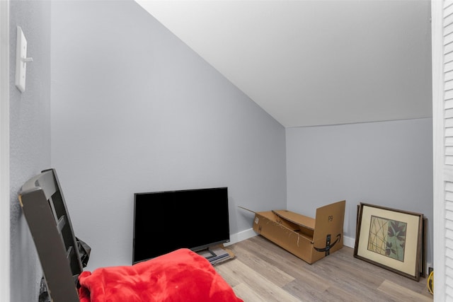 4220 Kenbrook Dr, Nacogdoches, TX 75965 - office featuring light wood-style flooring, lofted ceiling, and baseboards
