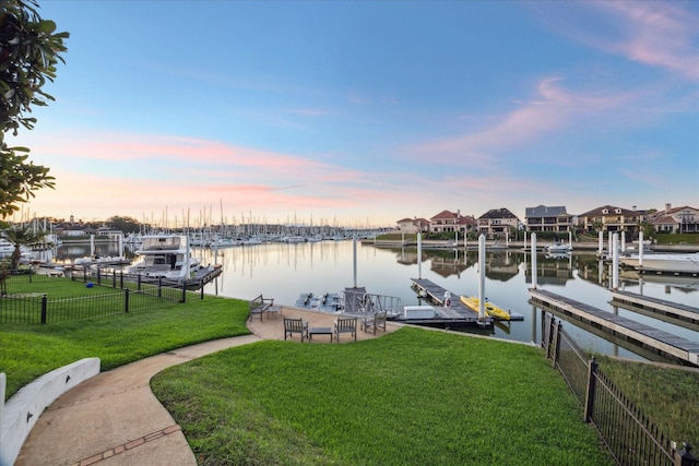 721 Harborside Way, League City, TX 77565 - dock area featuring a water view and boat lift