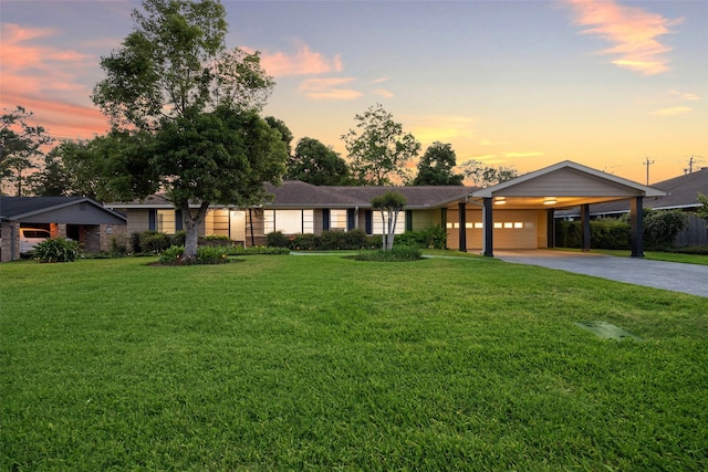 1309 Centennial Dr, Houston, TX 77055 - view of front of property featuring concrete driveway, a carport, and an attached garage