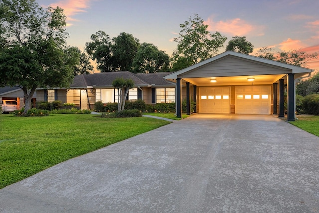 1309 Centennial Dr, Houston, TX 77055 - view of front of house with asphalt driveway, a front lawn, and an attached garage