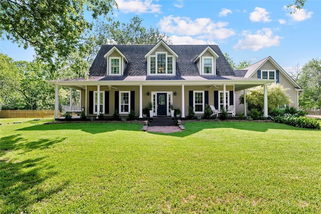5318 E Plantation Oaks Dr, Arcola, TX 77583 - view of front of house with a ceiling fan and covered porch