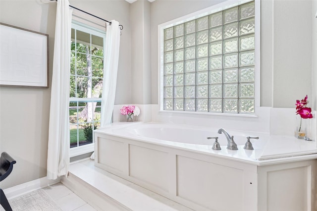 5318 E Plantation Oaks Dr, Arcola, TX 77583 - full bath with a bath and tile patterned flooring