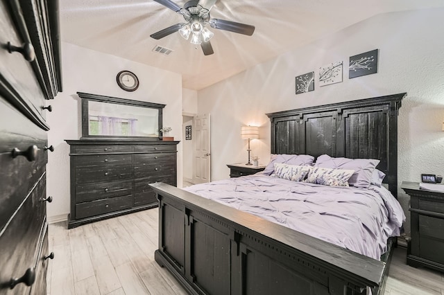 3106 Village Springs Ct, Houston, TX 77339 - bedroom with light wood-style floors and a ceiling fan