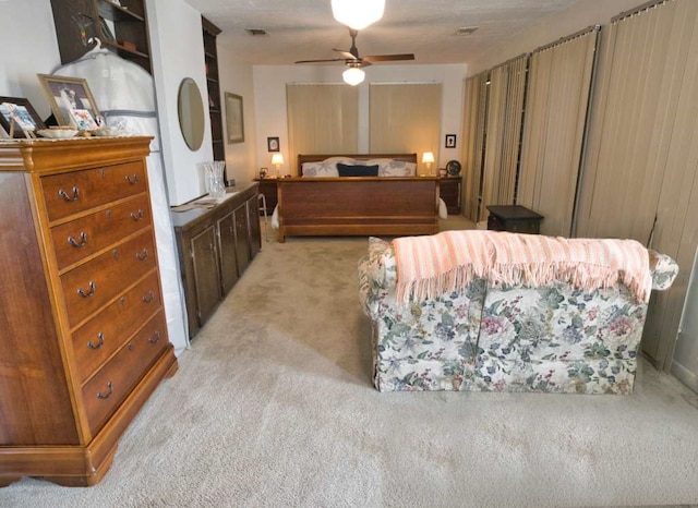 5216 County Road 469 Unit 10, Brazoria, TX 77422 - bedroom featuring light colored carpet and ceiling fan