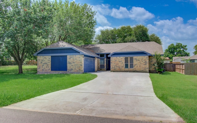 13215 Bunker Hill Dr, Willis, TX 77318 - ranch-style home featuring driveway, brick siding, an attached garage, and roof with shingles