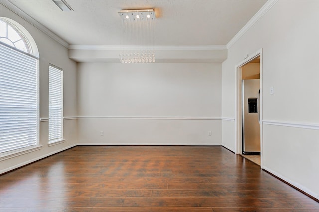 17935 Western Pass Ln, Houston, TX 77095 - empty room featuring ornamental molding, wood finished floors, and baseboards