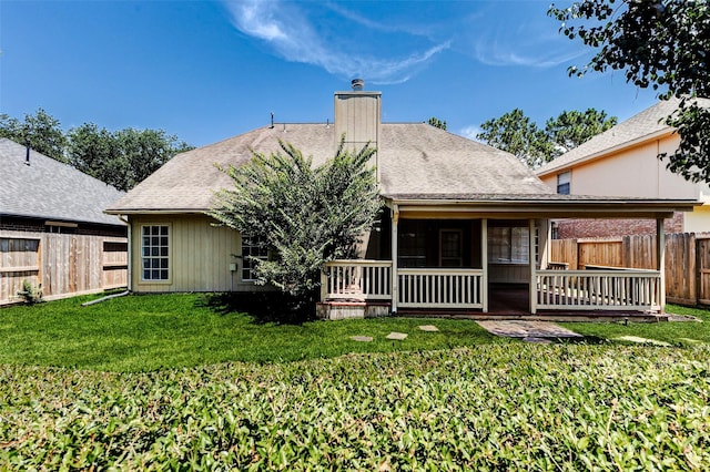17935 Western Pass Ln, Houston, TX 77095 - rear view of property with a chimney