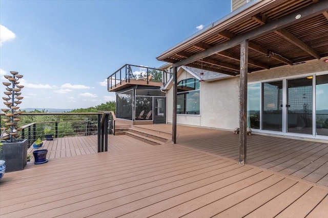 1328 Lakepark Dr, Lakehills, TX 78063 - view of wooden terrace