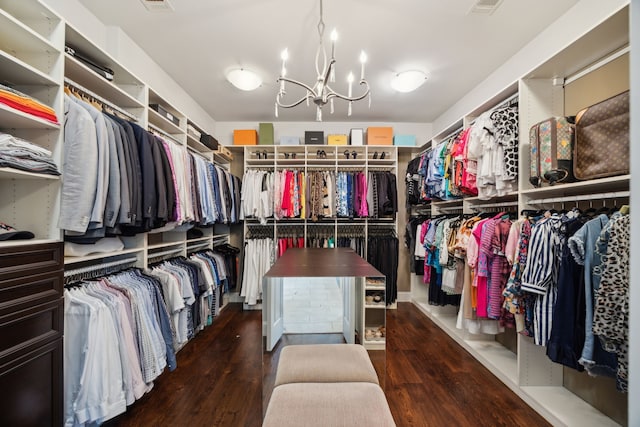 5659 Willers Way, Houston, TX 77056 - spacious closet with a chandelier and wood finished floors