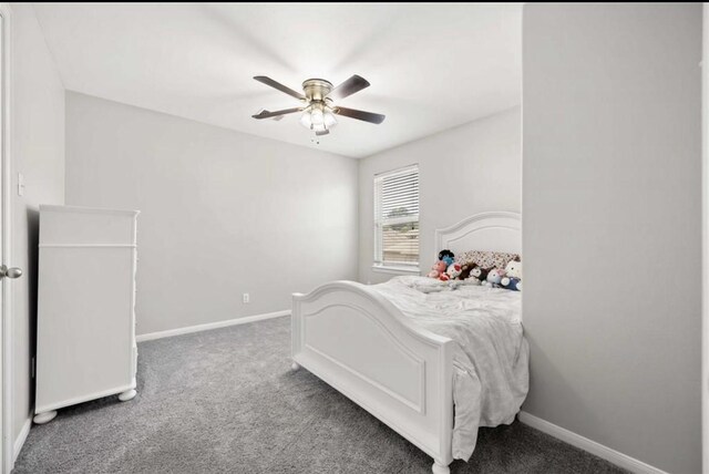 17439 Hayley Springs Ct, Humble, TX 77396 - bedroom featuring carpet, baseboards, and a ceiling fan