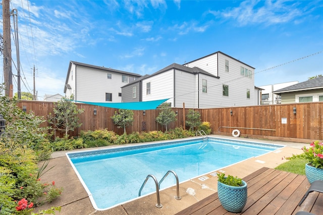 1909 Brun St Unit 17, Houston, TX 77019 - view of swimming pool with a fenced backyard