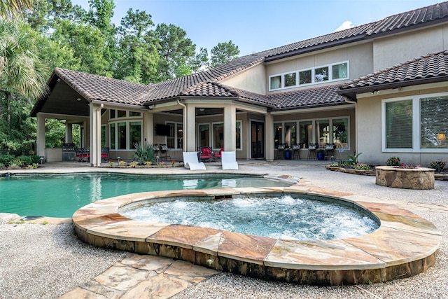 27309 S Lazy Meadow Way, Spring, TX 77386 - view of pool featuring a patio area and a pool with connected hot tub