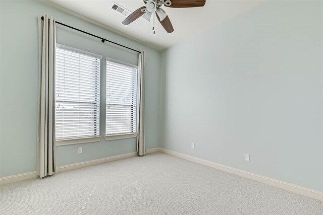 5617 Kiam St Unit A, Houston, TX 77007 - spare room featuring ceiling fan, carpet flooring, and baseboards