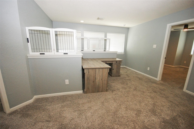 8611 Riverbend Canyon Ln, Houston, TX 77089 - kitchen featuring carpet and baseboards