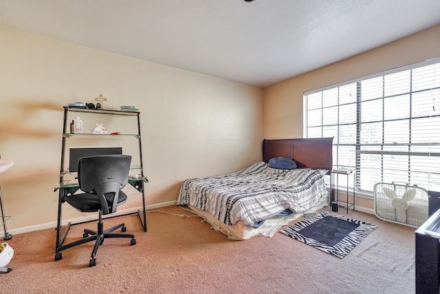 9090 S Braeswood Blvd Unit 107, Houston, TX 77074 - bedroom featuring carpet, baseboards, and an office area