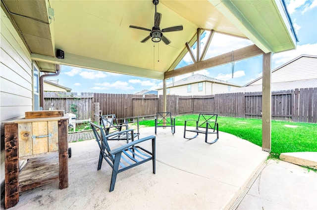18110 Tenasserim Pine Trce, Richmond, TX 77407 - view of patio / terrace featuring ceiling fan