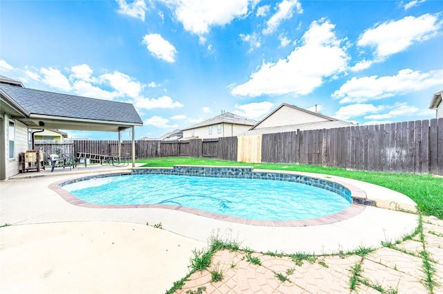 18110 Tenasserim Pine Trce, Richmond, TX 77407 - view of pool with a patio and a fenced backyard