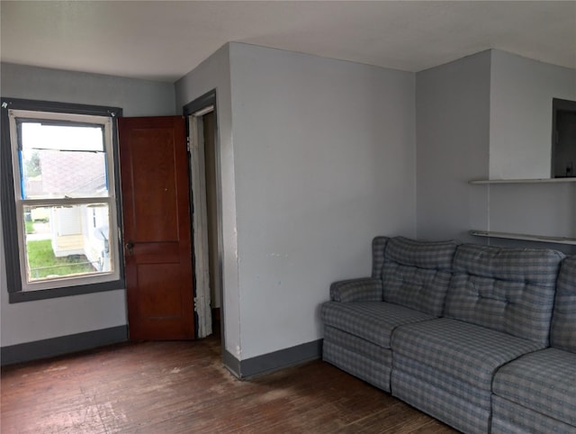 1912 52nd St, Galveston, TX 77551 - living room featuring wood finished floors and baseboards