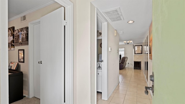 14777 Wunderlich Dr Unit 2013, Houston, TX 77069 - corridor featuring light tile patterned floors and recessed lighting