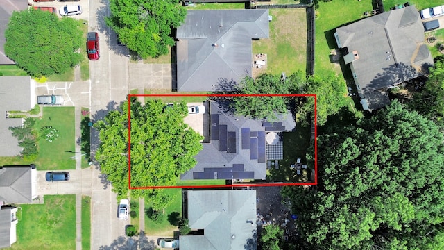 3707 Kingston Vale Dr, Houston, TX 77082 - aerial perspective of suburban area featuring property boundaries highlighted