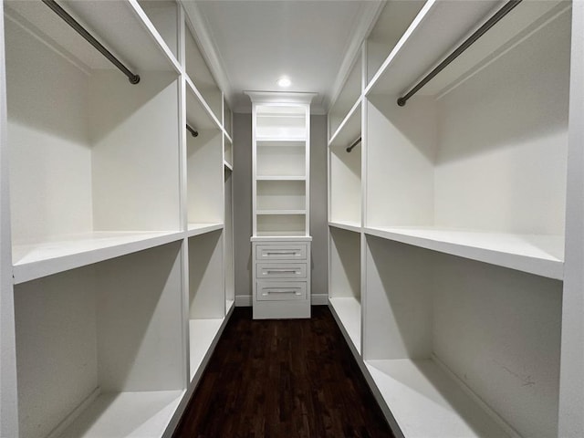 7737 Brookside Rd, Pearland, TX 77581 - walk in closet featuring dark wood-type flooring