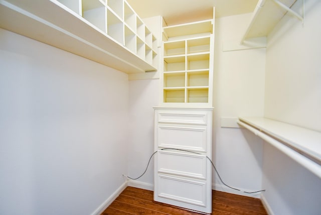 201 Vanderpool Ln Unit 27, Houston, TX 77024 - walk in closet with dark wood finished floors