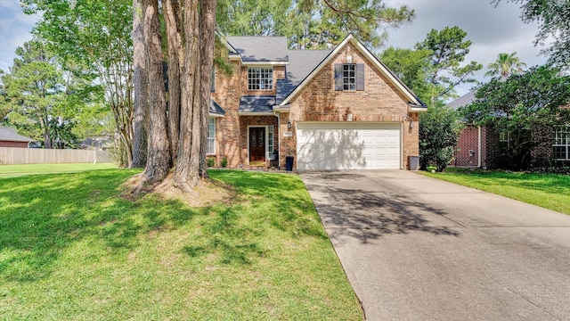 20703 Emerald Spruce Ct, Kingwood, TX 77346 - traditional home featuring concrete driveway, brick siding, and a garage