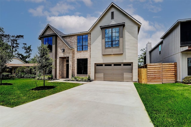 1810 Woodcrest Dr, Houston, TX 77018 - view of front facade featuring an attached garage and concrete driveway