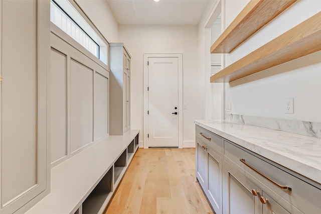 1810 Woodcrest Dr, Houston, TX 77018 - mudroom with light wood-type flooring