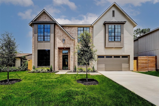 1810 Woodcrest Dr, Houston, TX 77018 - view of front of house with brick siding, driveway, and an attached garage