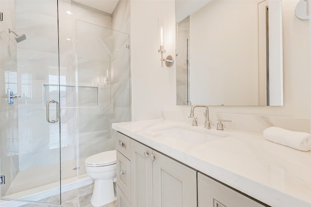 1810 Woodcrest Dr, Houston, TX 77018 - full bath with toilet, a stall shower, and vanity