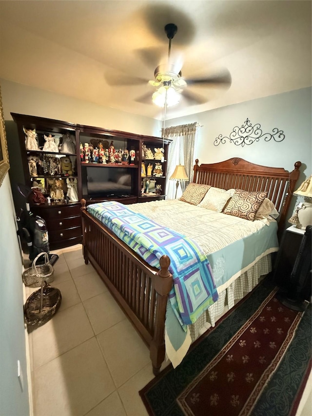 20122 Yellow Canyon Falls Dr, Tomball, TX 77375 - bedroom featuring light tile patterned floors and ceiling fan