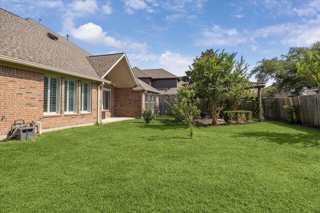 15718 Starcreek Ln, Houston, TX 77044 - view of yard with a pergola